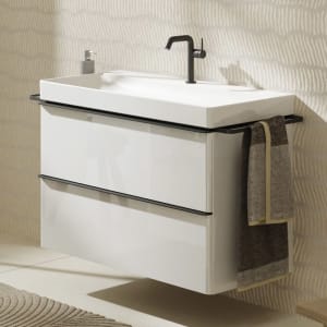 hansgrohe Xelu Q Waschtischunterschrank 98 x 60,5 cm, 2 Schubkästen, Griff mattschwarz