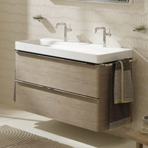 hansgrohe Xelu Q Waschtischunterschrank 118 x 60,5 cm, 2 Schubkästen, Griff chrom