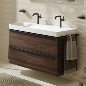 hansgrohe Xelu Q Waschtischunterschrank 118 x 60,5 cm, 2 Schubkästen, Griff mattschwarz