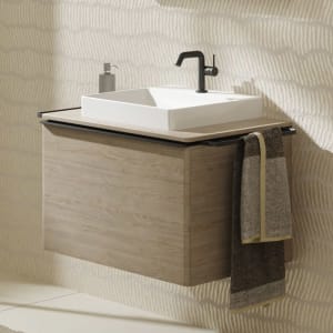 hansgrohe Xelu Q Waschtischunterschrank für Konsole 78 x 48,5 cm, 1 Schubkasten, Griff mattschwarz