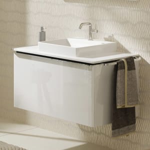 hansgrohe Xelu Q Waschtischunterschrank für Konsole 98 x 48,5 cm, 1 Schubkasten, Griff chrom