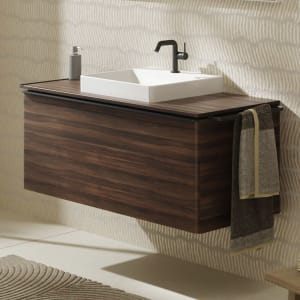 hansgrohe Xelu Q Waschtischunterschrank für Konsole 118 x 48,5 cm, 1 Schubkasten, Griff mattschwarz
