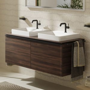 hansgrohe Xelu Q Waschtischunterschrank für Konsole 136 x 48,5 cm, 2 Schubkästen, Griff mattschwarz