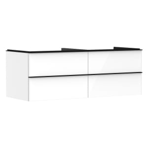 hansgrohe Xelu Q Waschtischunterschrank für Konsole 136 x 48,5 cm, 4 Schubkästen, Griff mattschwarz