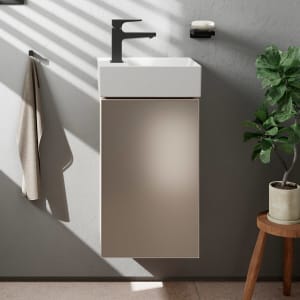 hansgrohe Xevolos E Waschtisch mit Unterschrank 36 cm mit Hahnloch links, Türanschlag links