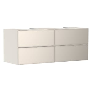 hansgrohe Xevolos E Waschtischunterschrank 137 x 55,5 cm mit 4 Schubkästen für Konsole und 2 Aufsatzwaschtische
