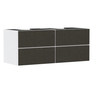 hansgrohe Xevolos E Waschtischunterschrank 137 x 55,5 cm mit 4 Schubkästen für Konsole und 2 Aufsatzwaschtische