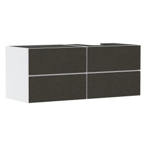 hansgrohe Xevolos E Waschtischunterschrank 137 x 55,5 cm mit 4 Schubkästen für Konsole und Aufsatzwaschtisch rechts