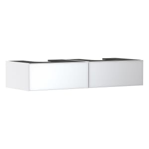 hansgrohe Xevolos E Waschtischunterschrank 137 x 27,5 cm mit 2 Schubkästen für Konsole und 2 Aufsatzwaschtische