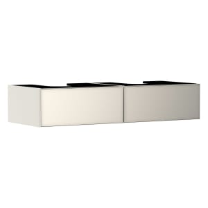 hansgrohe Xevolos E Waschtischunterschrank 137 x 27,5 cm mit 2 Schubkästen für Konsole und 2 Aufsatzwaschtische