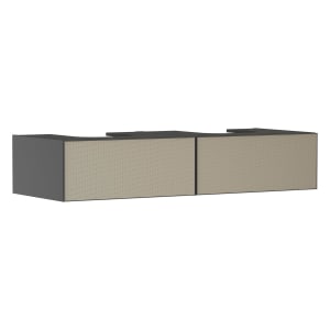 hansgrohe Xevolos E Waschtischunterschrank 137 x 27,5 cm mit 2 Schubkästen für Konsole und 2 Aufsatzwaschtische