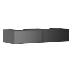 hansgrohe Xevolos E Waschtischunterschrank 137 x 27,5 cm mit 2 Schubkästen für Konsole und 2 Aufsatzwaschtische