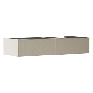hansgrohe Xevolos E Waschtischunterschrank 137 x 27,5 cm mit 2 Schubkästen für Konsole und Aufsatzwaschtisch rechts
