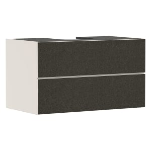 hansgrohe Xevolos E Waschtischunterschrank 98 x 55,5 cm mit 2 Schubkästen für Konsole mit Ausschnitt mittig für Aufsatzwaschtisch