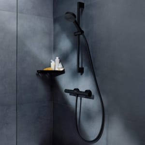 hansgrohe Pulsify Select S Brausesystem 105 3 Strahlarten Relaxation wassersparend, mit Ecostat Fine und Duschstange 65 cm