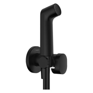 hansgrohe Bidette Handbrause 1jet S EcoSmart+ mit Brausehalter und Brauseschlauch 125 cm