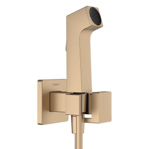 hansgrohe Bidette Handbrause 1jet E EcoSmart für Warmwasser mit Brausehalter und Brauseschlauch 125 cm