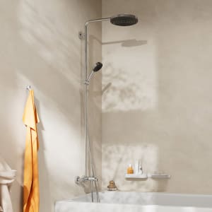 hansgrohe Pulsify S Puro Duschsystem 260 1 Strahlart wassersparend, mit Wannenthermostat Ecostat Fine und Duschkopf 3 Strahlarten