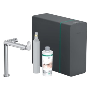 hansgrohe Aqittura M91 Filtersystem 240, Ausziehauslauf, 1jet, Starter Set, SodaSystem