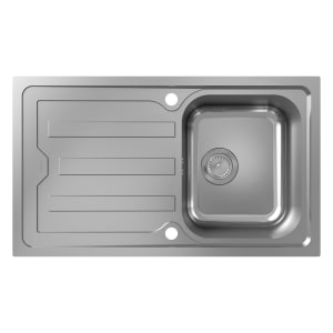 hansgrohe S44 S440-F342 86 Einbauspüle 342 mit Abtropffläche lang und automatischer Ablaufgarnitur