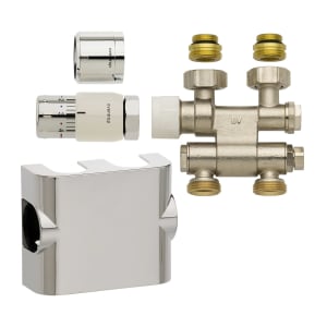 Oventrop Anschlussset Multiblock TF UNI SH chrom für Mittelanschluss