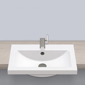 Alape Halbeinbaubecken HB.R585H, rechteckig 58,5 x 40,5 cm