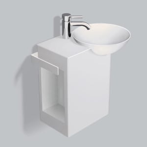 Alape Insert.storage Waschplatz WP.Insert2, Ø 30 cm Schalenbecken rechts