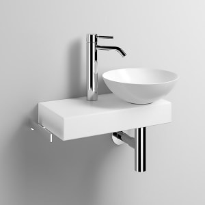 Alape Piccolo Novo Waschplatz WP.PN2, Ø 30 cm  Schalenbecken rechts