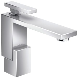 AXOR Edge Einhebel-Waschtischmischer 130 mit Push-Open Ablaufgarnitur