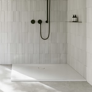 Bette BetteFloor Side Duschfläche 100 x 90 cm mit BetteGlasur® Plus und Minimum-Wannenträger