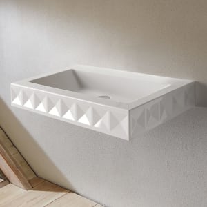 Bette BetteLoft Ornament Wand-Waschtisch 1-reihig mit 1 Hahnloch 82,5 x 52,5 x 12,5 cm