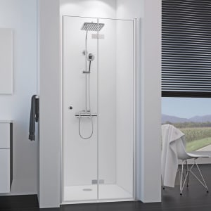 Breuer ELANA 8 Drehfalttür für Nische 80 cm, Anschlag rechts