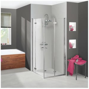 Breuer ELANA KOMFORT Drehfalt-und Drehdiagonaleinstieg 4-teilig rechts, 100 x 100 cm