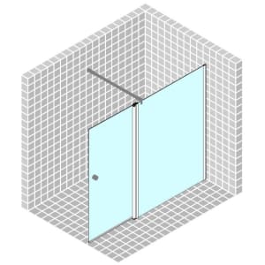 Breuer Entra Walk In Seitenwand mit beweglichem Seitenteil in einer Flucht 120 cm, Anschlag rechts