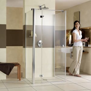 Breuer Espira Drehtür 90 x 90 x 90 cm, mit 2 Seitenwänden, Anschlag links