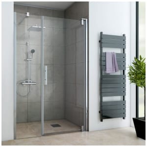 Breuer Europa Design Drehtür für Nische mit Frontseitenwand 120 cm, Anschlag rechts mit CER+ Beschichtung