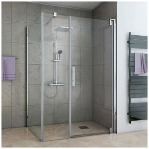 Breuer Europa Design Seitenwand links Sondermaß für Drehtür mit Festelement, mit CER+ Beschichtung