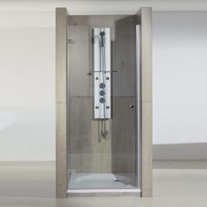 Breuer FIRST GLASS Drehtüre für Nische, Anschlag links