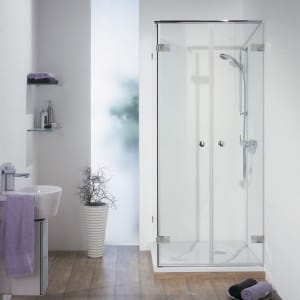 Breuer FIRST GLASS Pendeltür und Seitenwand links