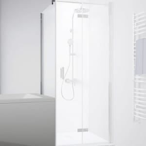 Breuer Panorama Badewannenseitenwand für Drehfalttür Sondermaß, links