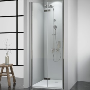 Breuer Panorama Drehfalttür für Nische 120 cm, Anschlag links mit CER+ Beschichtung