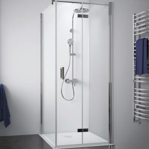 Breuer Panorama Drehfalttür für Seitenwand 90 cm, Anschlag rechts