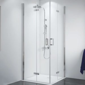 Breuer Panorama Eckeinstieg Drehfalttür 80 x 80 cm, mit CER+ Beschichtung