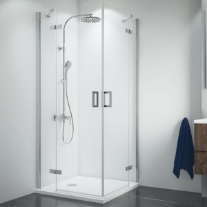 Breuer Panorama Eckeinstieg Drehtür 4-teilig 80 x 80 cm mit CER+ Beschichtung