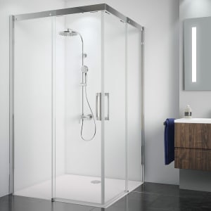 Breuer Panorama Soft & Silent Eckeinstieg Schiebetüren 4-teilig, 140 x 140 cm