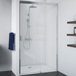 Breuer Panorama Schiebetür 2-teilig für Nische Sondermaß, Anschlag rechts mit CER+ Beschichtung