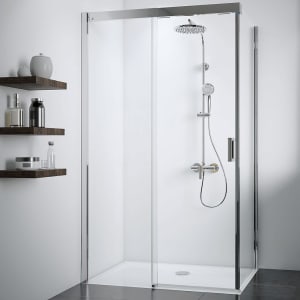 Breuer Panorama Schiebetür 2-teilig für Seitenwand Sondermaß, Anschlag links