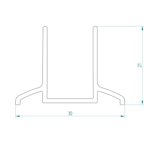 Breuer Fara Ersatz-Wandanschlussprofil zu Badewannenfaltwand 0752