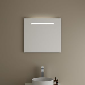 burgbad Eqio Badspiegel mit LED Beleuchtung in Chromoptik – 65 x 60 cm