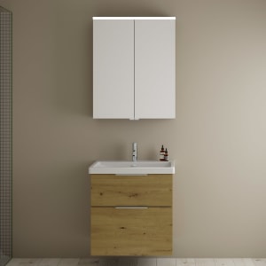 burgbad Eqio Möbelkombination inkl. Keramik-Waschtisch 65 cm, mit Griff G0146